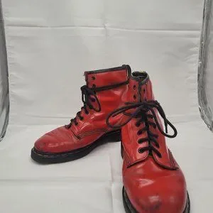 Vintage 1990\'s Dr. Marten 1460 8-hole Laceups, Red. Moderately worn. m_65eb9ef84bd7603c5c552c05.jpeg main image 2